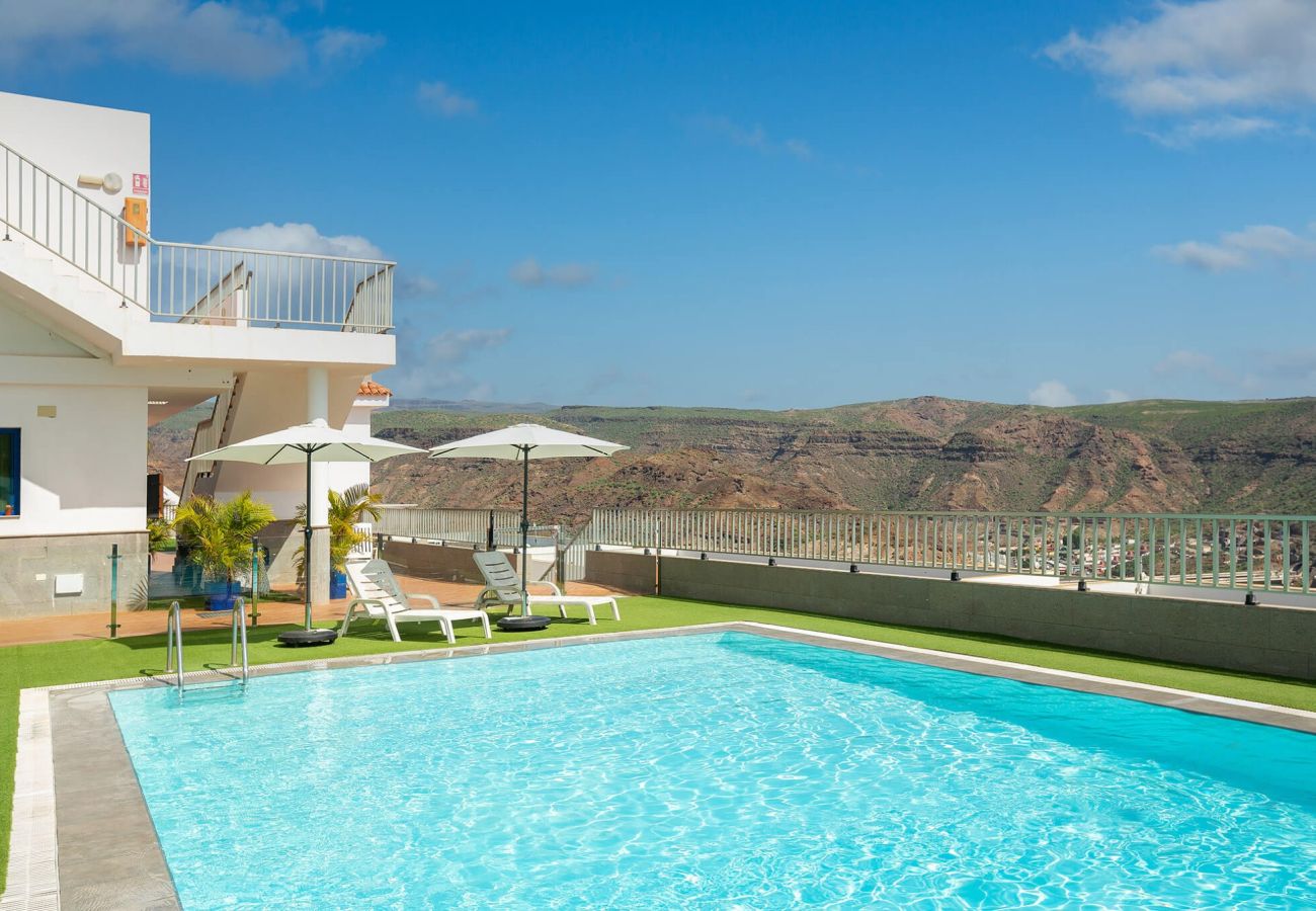 Apartment in Mogán - Exclusive AfricanSunrise 2 bedroom flat with swimming pool and terrace in Amadores